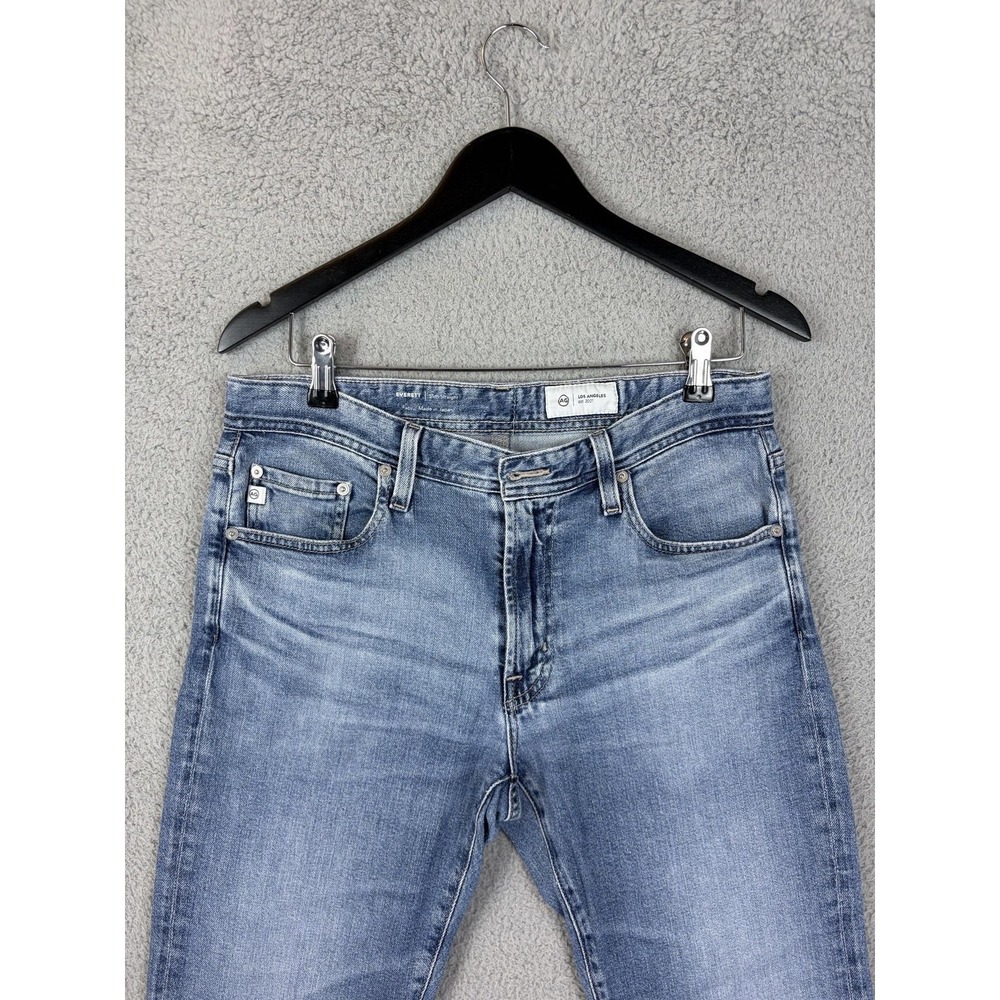 AG Everett Slim Straight Jeans Men 31x27 Blue Light Wash Stretch Denim Rugby Men